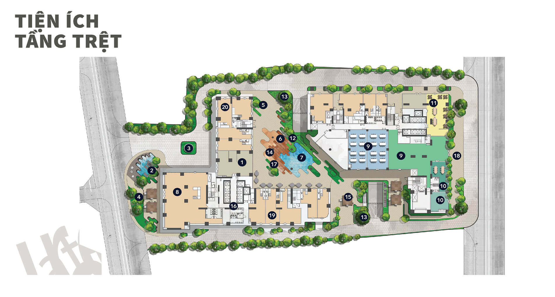 mặt bằng tiện ích tầng trệt dự án happy one central mặt bằng tiện ích tầng trệt dự án happy one central