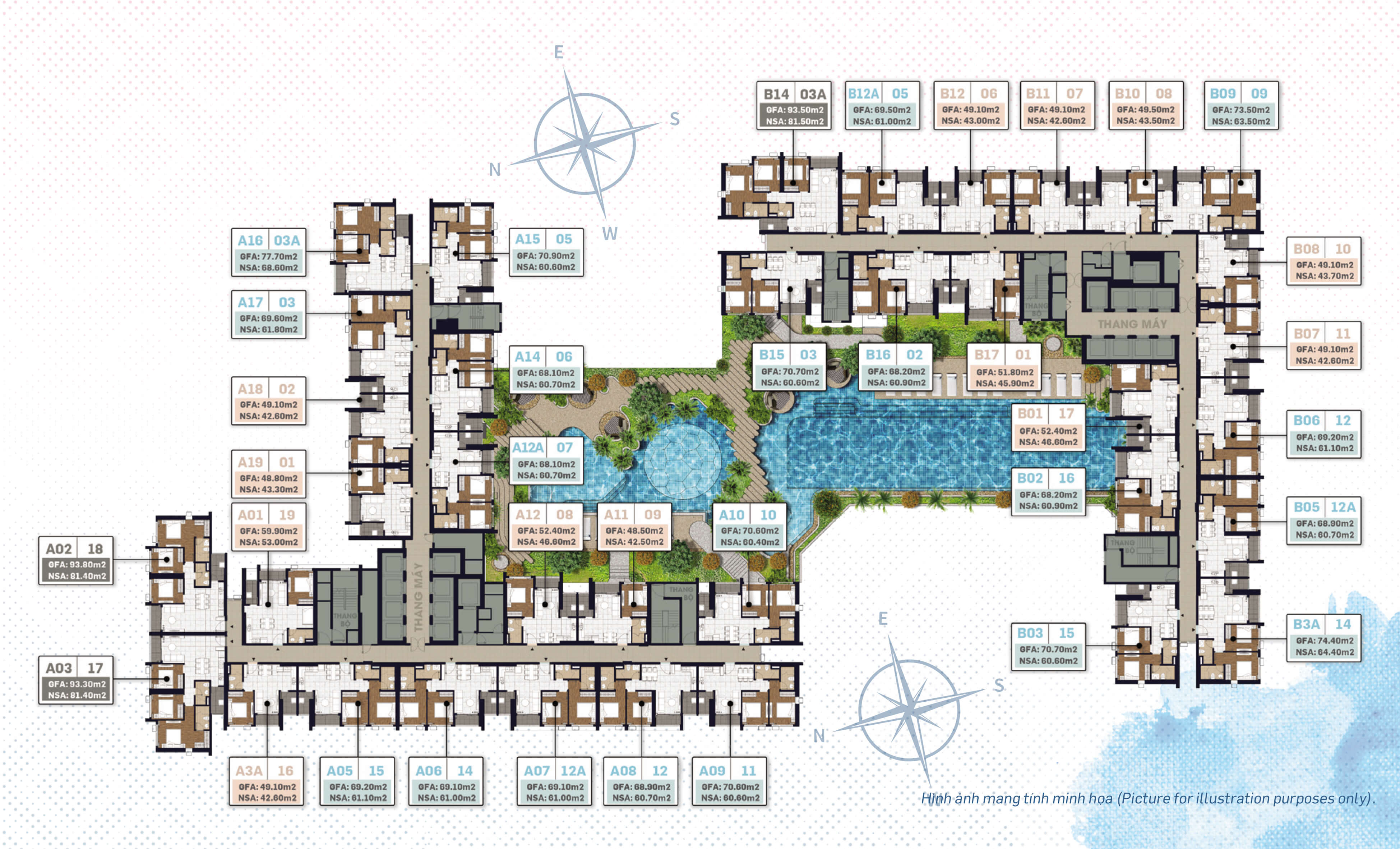 Thiết kế tầng 4-9 dự án happy one central